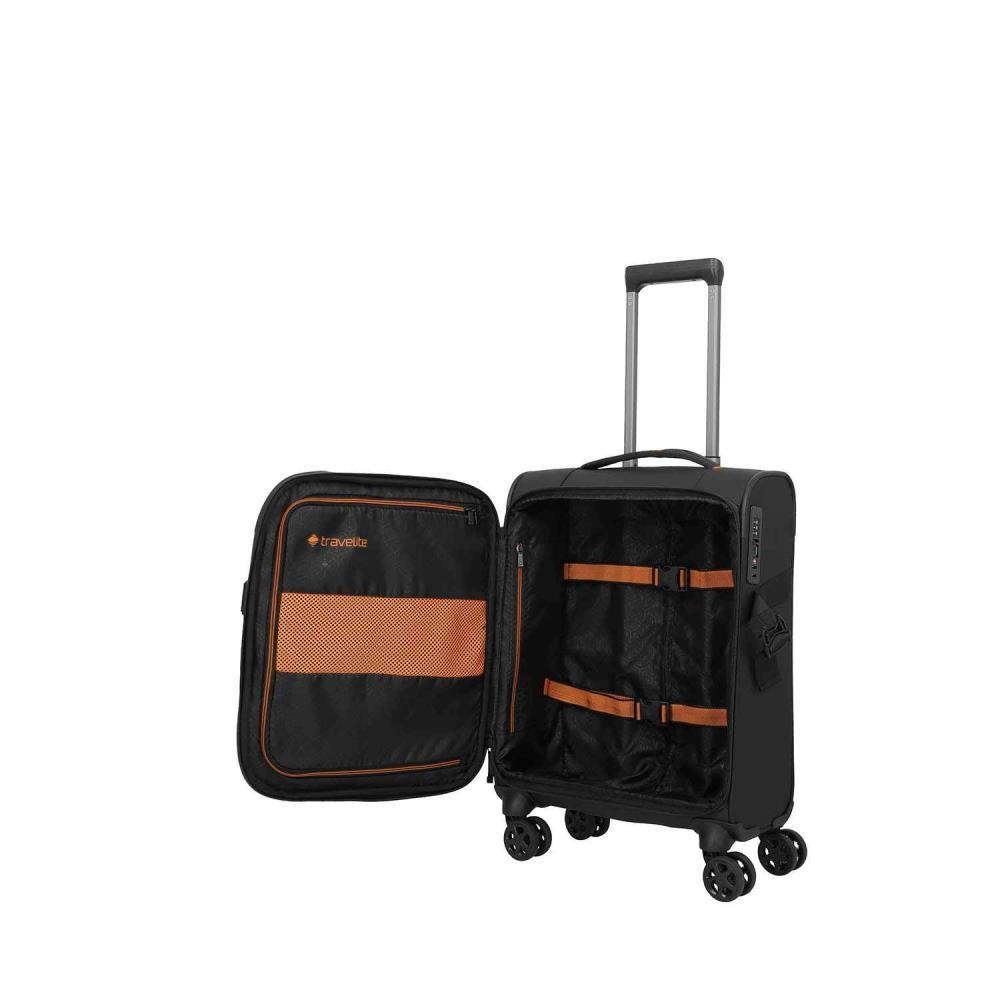 Travelite Briize Schwarz 4-Doppelrollen Trolley S 55 cm