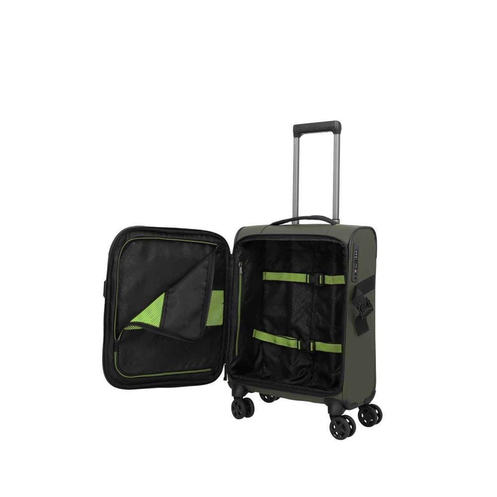 Travelite Briize Khaki 4-Doppelrollen Trolley S 55 cm