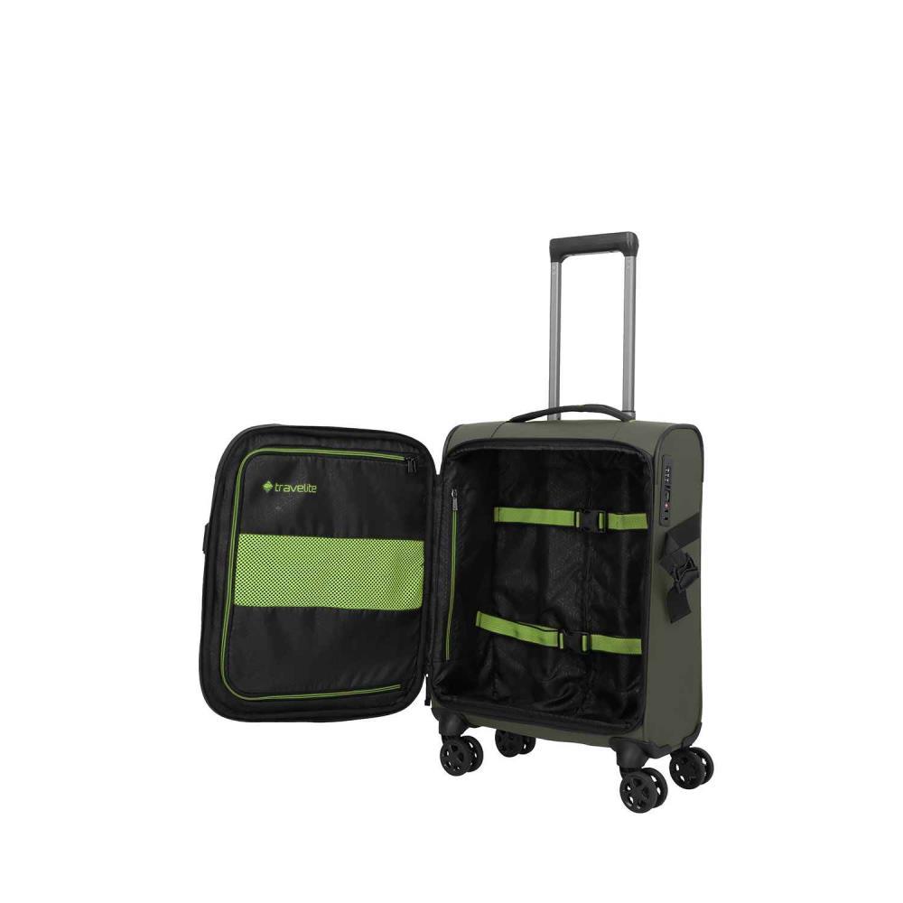 Travelite Briize Khaki 4-Doppelrollen Trolley S 55 cm