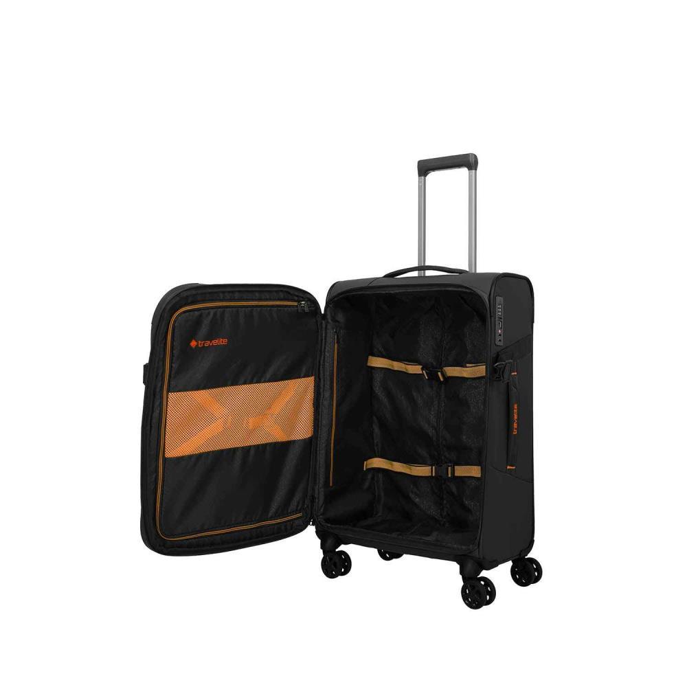 Travelite Briize Schwarz 4-Doppelrollen Trolley M 67 cm