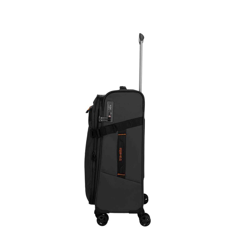 Travelite Briize Schwarz 4-Doppelrollen Trolley M 67 cm