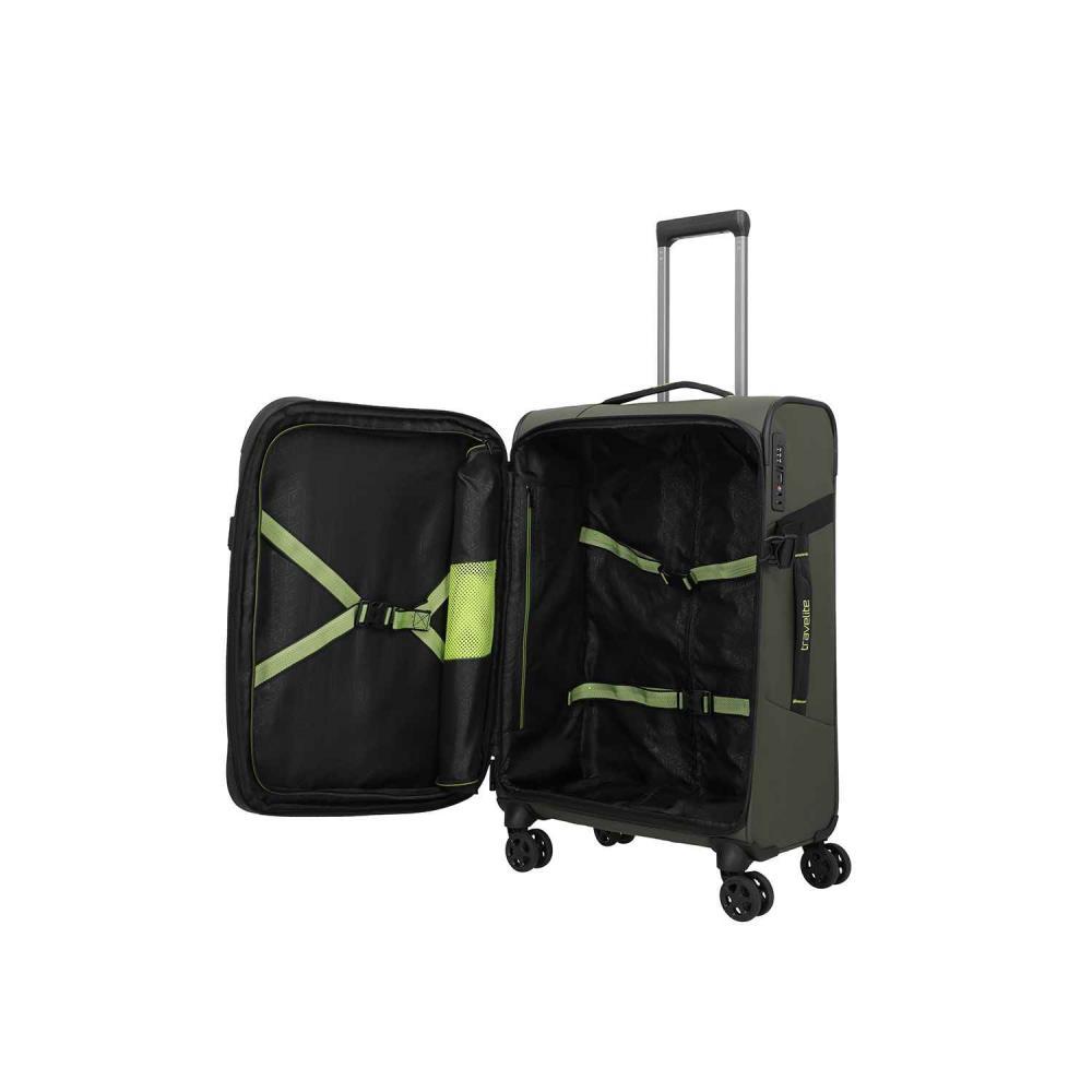Travelite Briize Khaki 4-Doppelrollen Trolley M 67 cm