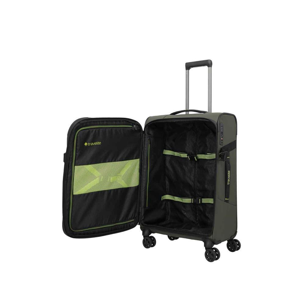Travelite Briize Khaki 4-Doppelrollen Trolley M 67 cm