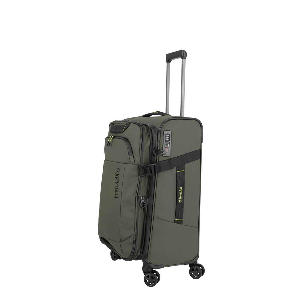 Travelite Briize Khaki 4-Doppelrollen Trolley M 67 cm