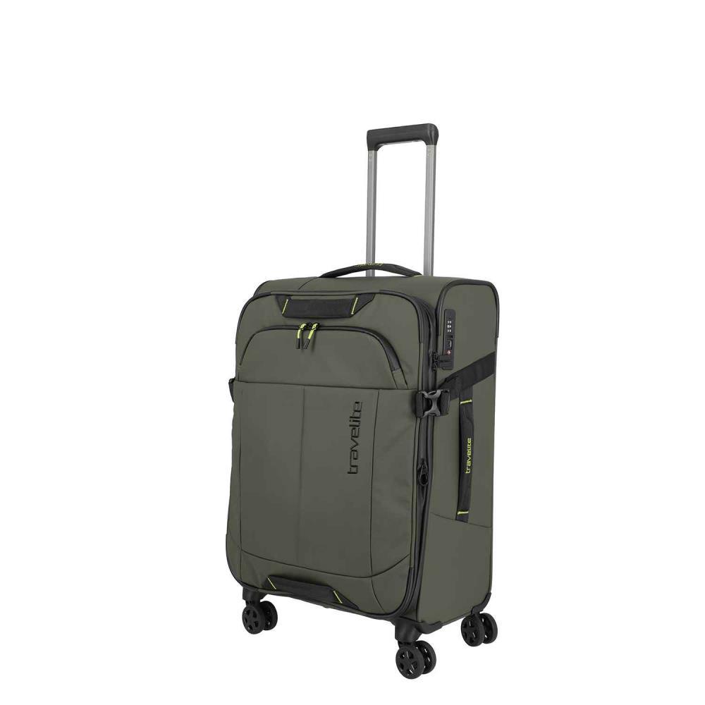 Travelite Briize Khaki 4-Doppelrollen Trolley M 67 cm