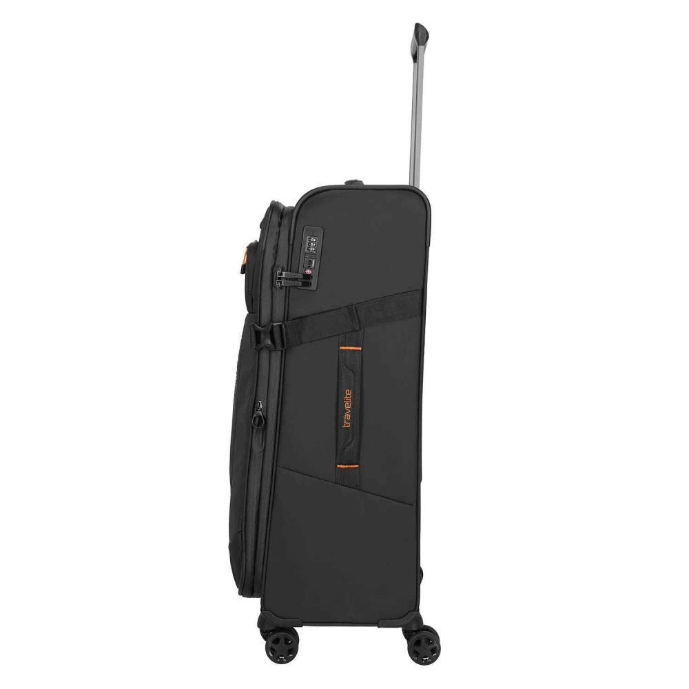Travelite Briize Schwarz 4-Doppelrollen Trolley L 78 cm