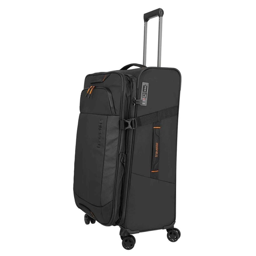 Travelite Briize Schwarz 4-Doppelrollen Trolley L 78 cm