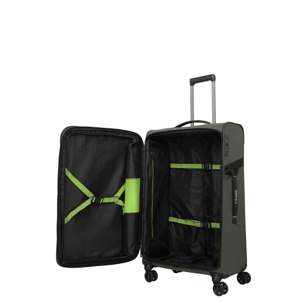 Travelite Briize Khaki 4-Doppelrollen Trolley L 78 cm