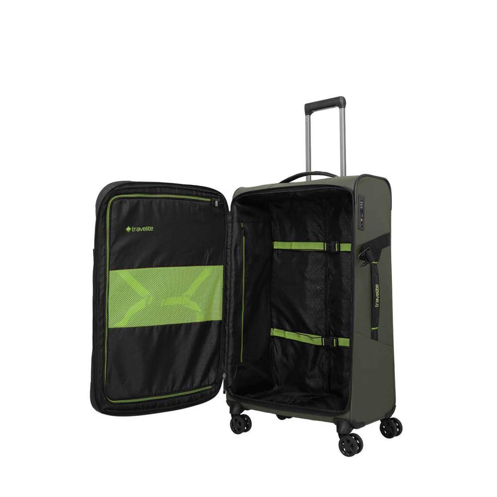 Travelite Briize Khaki 4-Doppelrollen Trolley L 78 cm