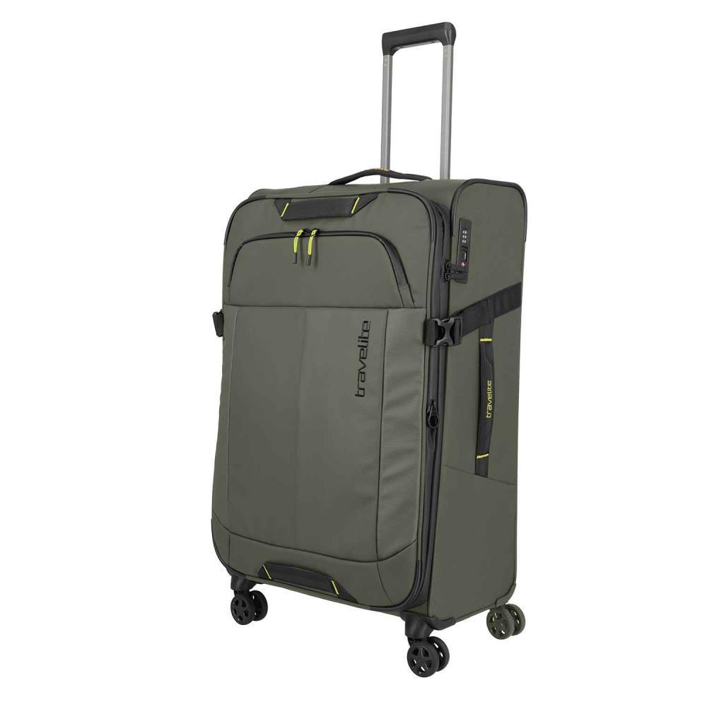 Travelite Briize Khaki 4-Doppelrollen Trolley L 78 cm