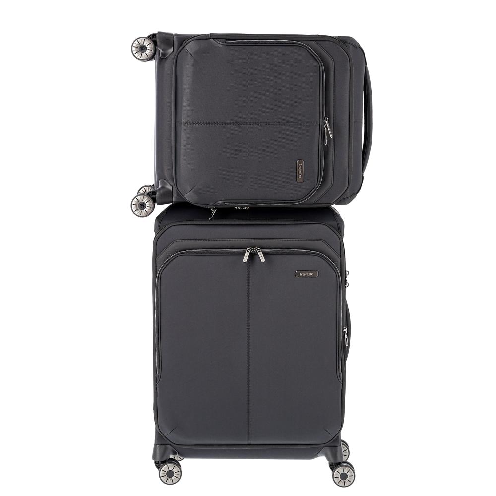 Travelite Priima Schwarz 4-Rollen Trolley S 55 cm
