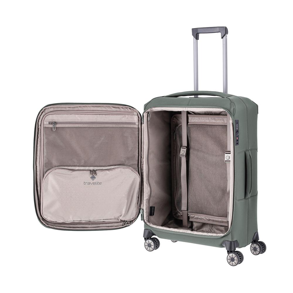 Travelite Priima Oliv 4-Rollen Trolley M 68 cm
