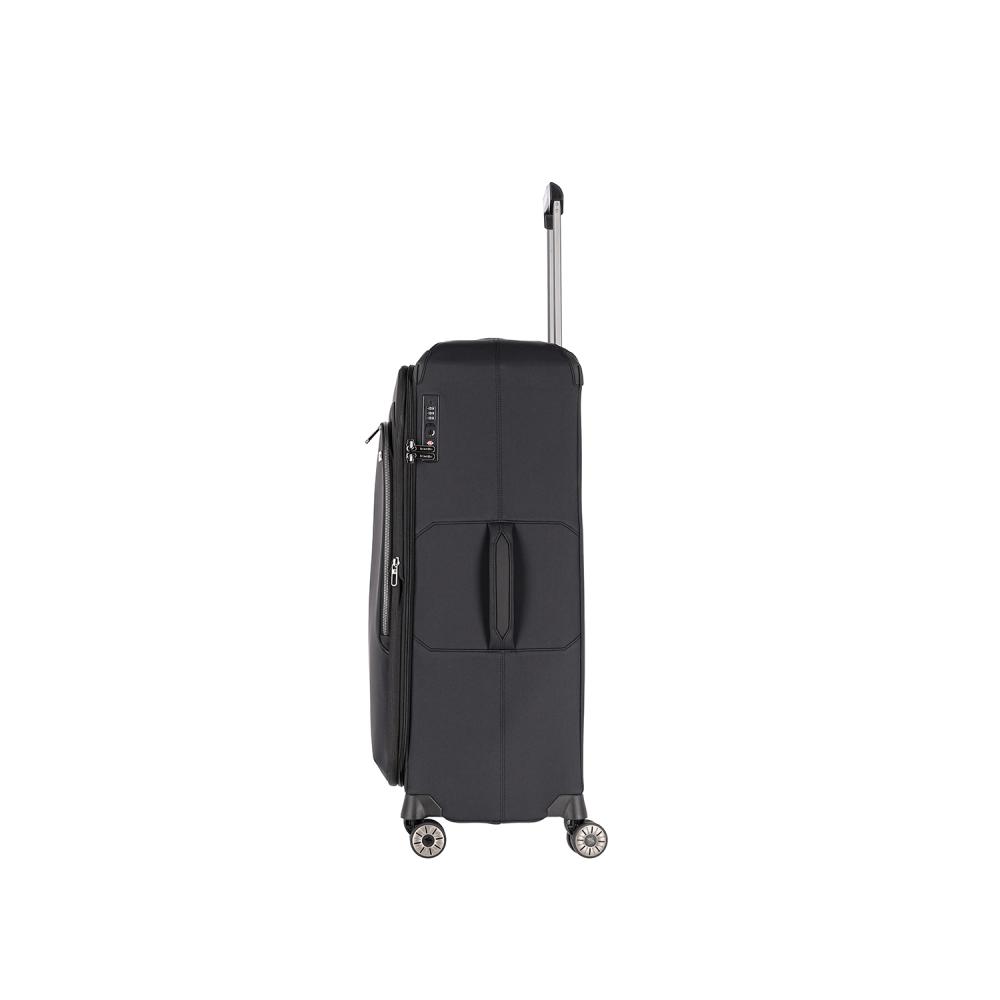 Travelite Priima Schwarz 4-Rollen Trolley L 79 cm