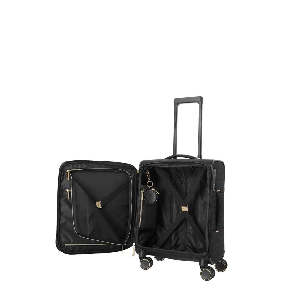 Travelite Barbara Stepp Black 4 Doppelrollen Trolley S 55 cm