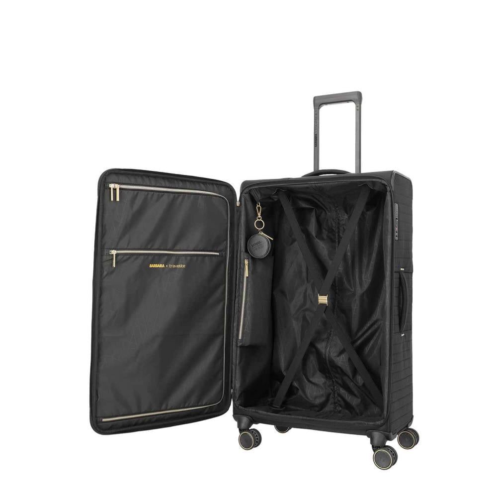 Travelite Barbara Stepp Black 4 Doppelrollen Trolley L 80 cm