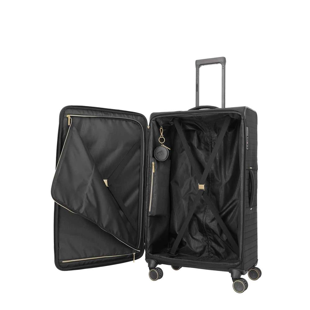 Travelite Barbara Stepp Black 4 Doppelrollen Trolley L 80 cm