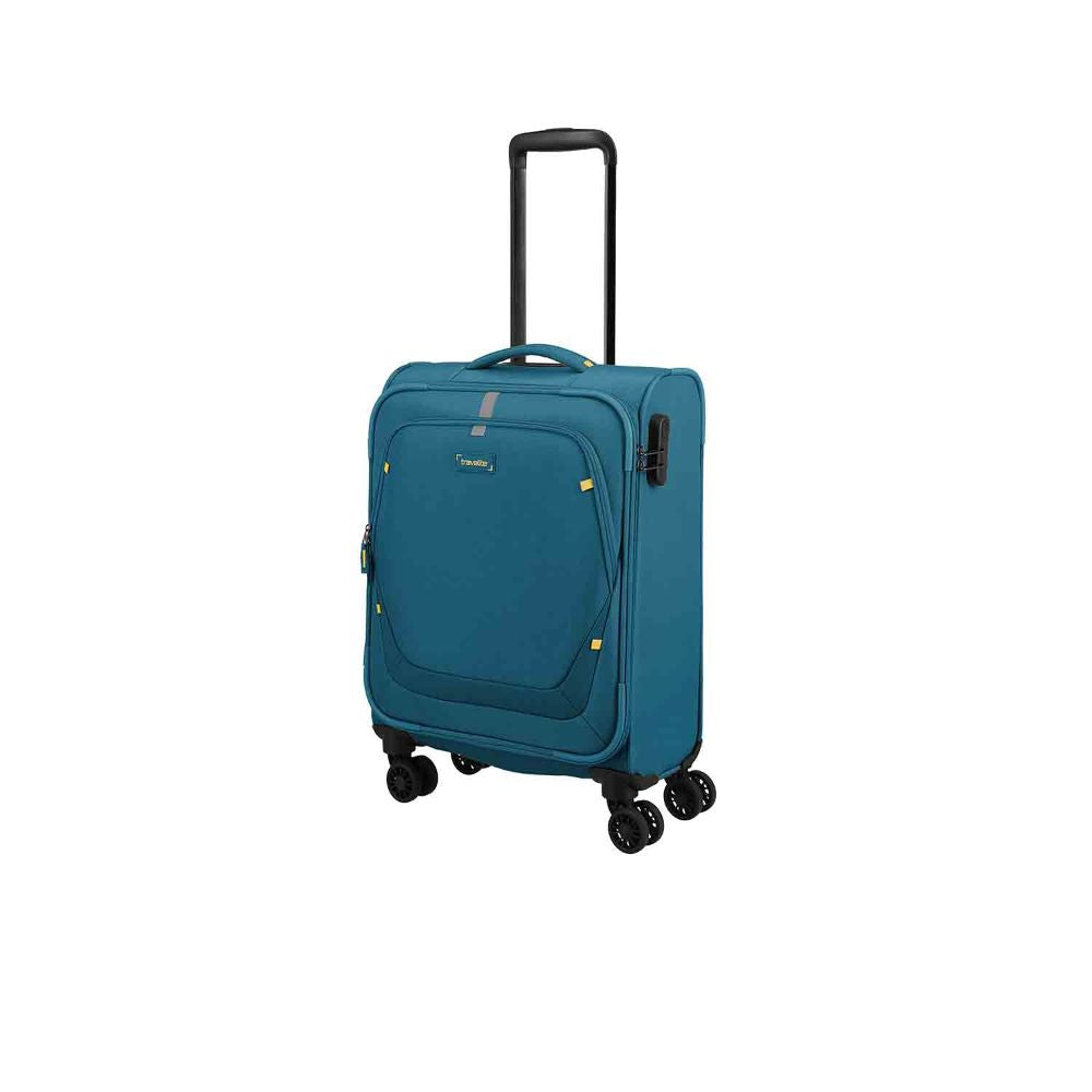 Travelite Umbria Petrol 4 Doppelrollen Trolley S 55 cm