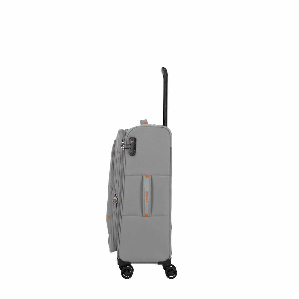 Travelite Umbria Smoky Grey 4 Doppelrollen Trolley M 67 cm