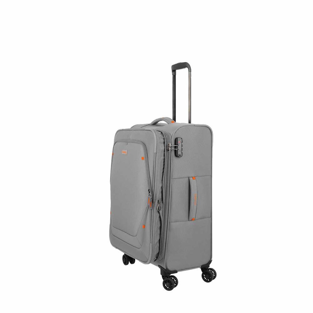 Travelite Umbria Smoky Grey 4 Doppelrollen Trolley L 77 cm