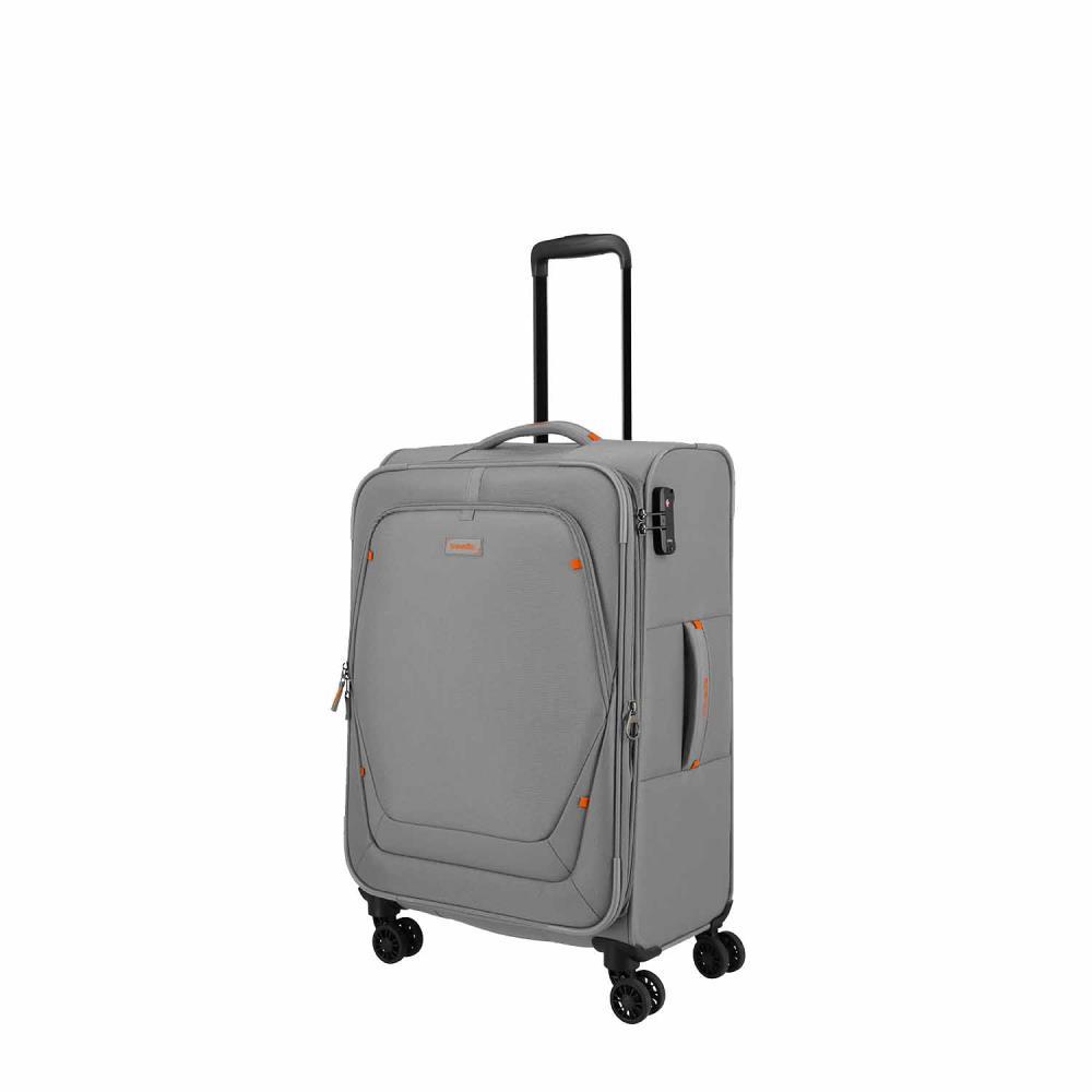 Travelite Umbria Smoky Grey 4 Doppelrollen Trolley M 67 cm