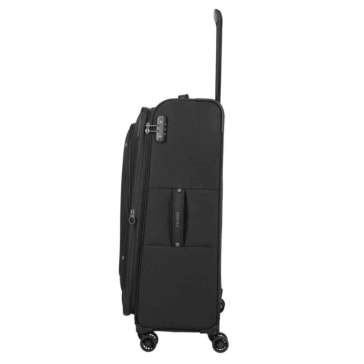 Travelite Umbria Black 4 Doppelrollen Trolley L 77 cm