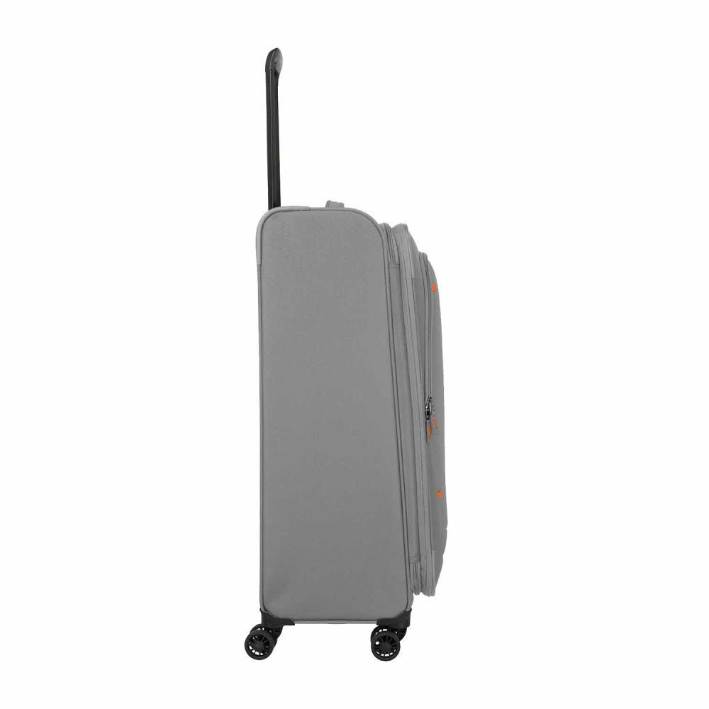 Travelite Umbria Smoky Grey 4 Doppelrollen Trolley L 77 cm