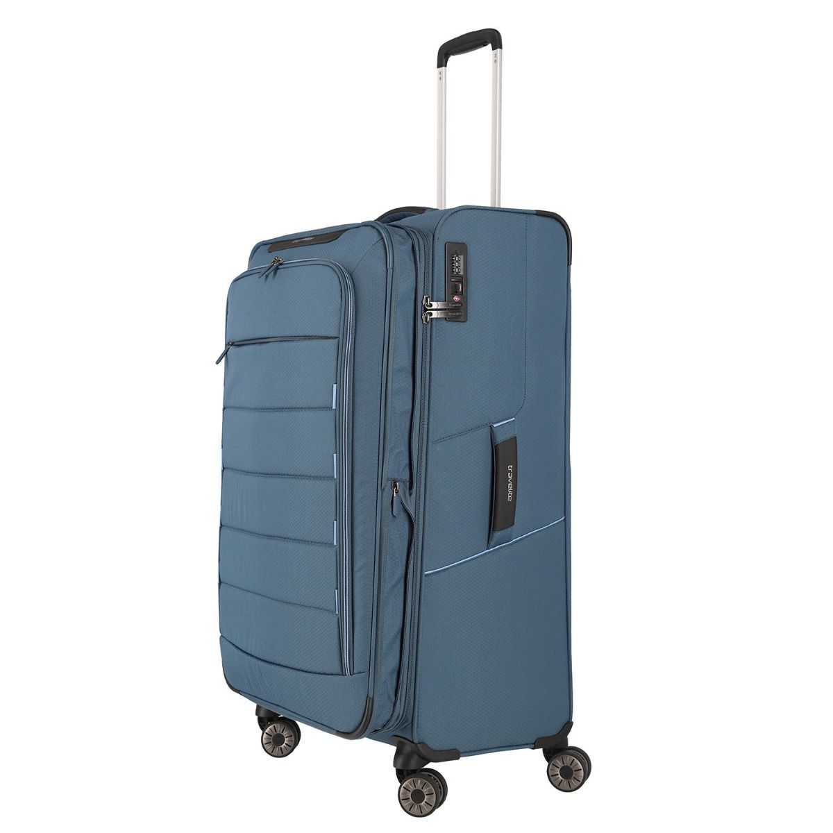 Travelite Skaii Panoramablau 4-Rollen Trolley L 78cm