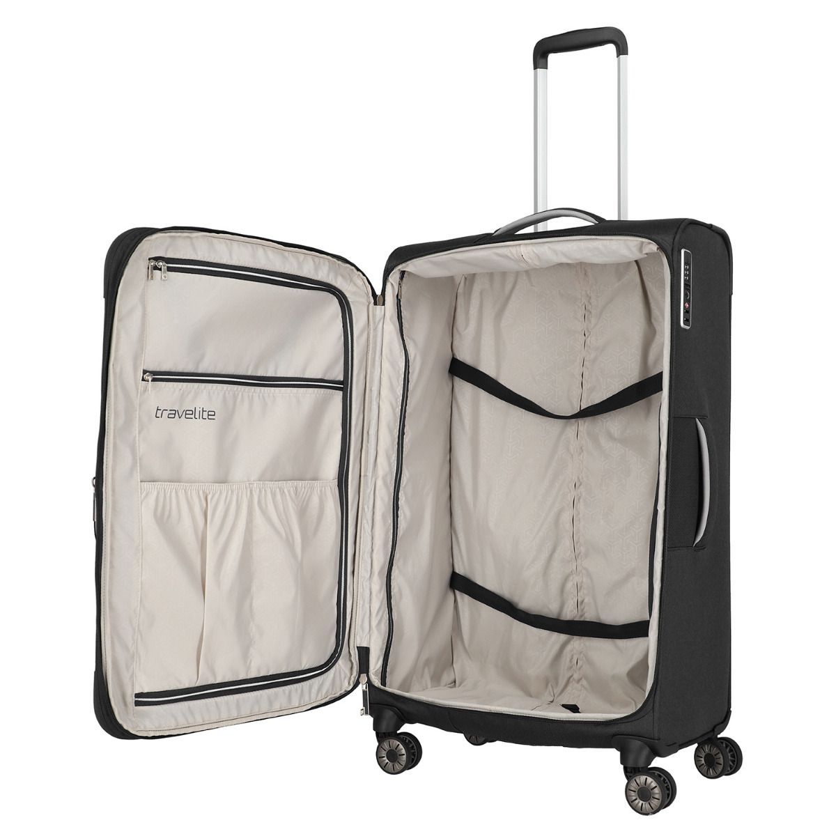 Travelite Miigo Nachtschwarz 4-Rollen Trolley L 77cm