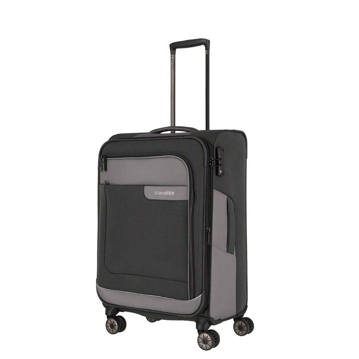 Travelite Viia Schiefer 4-Rollen Trolley M 67cm