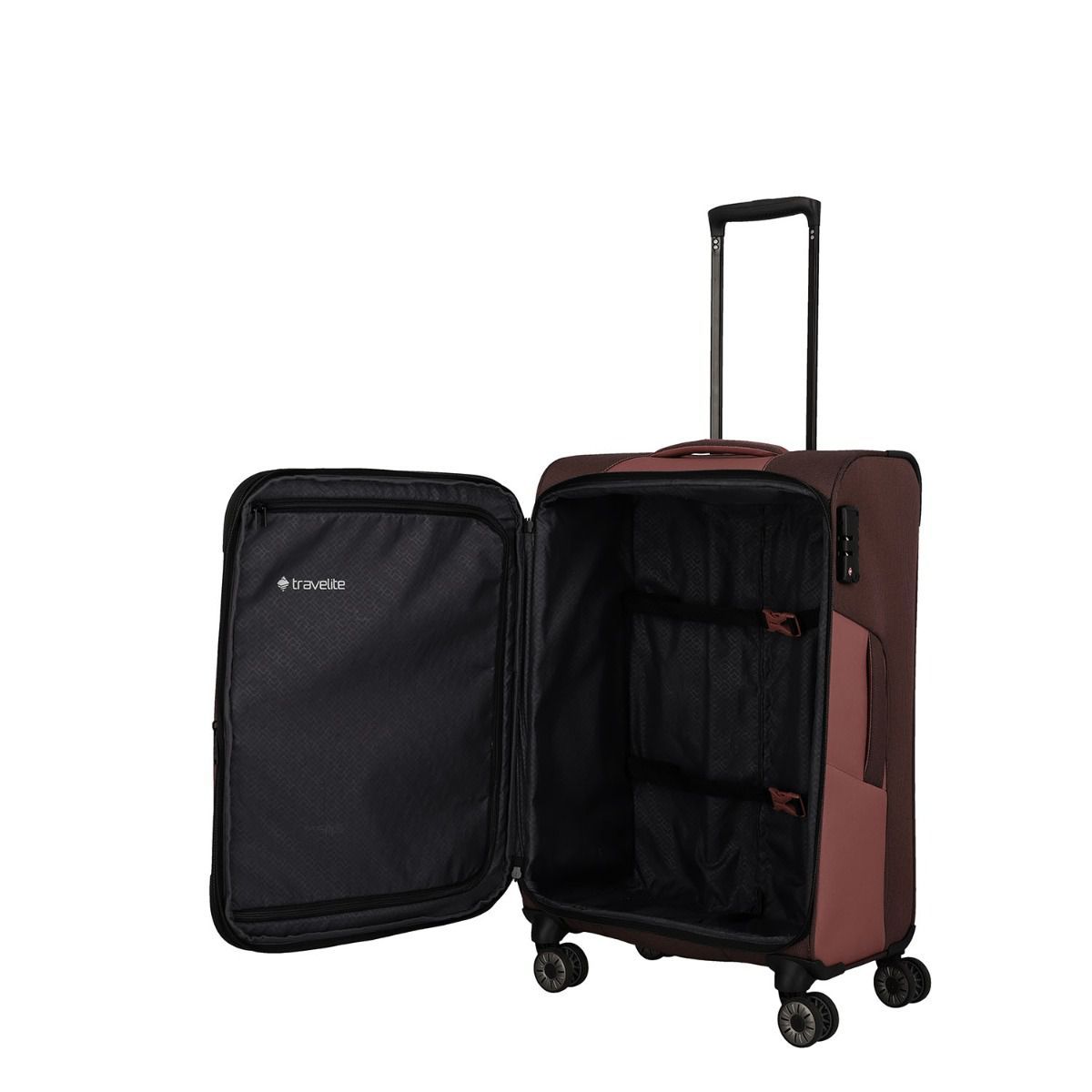 Travelite Viia Frühlingsrose 4-Rollen Trolley M 67cm