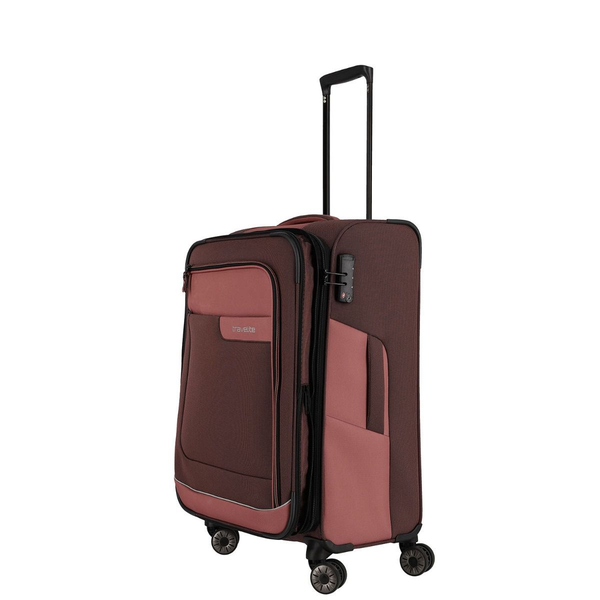 Travelite Viia Frühlingsrose 4-Rollen Trolley M 67cm