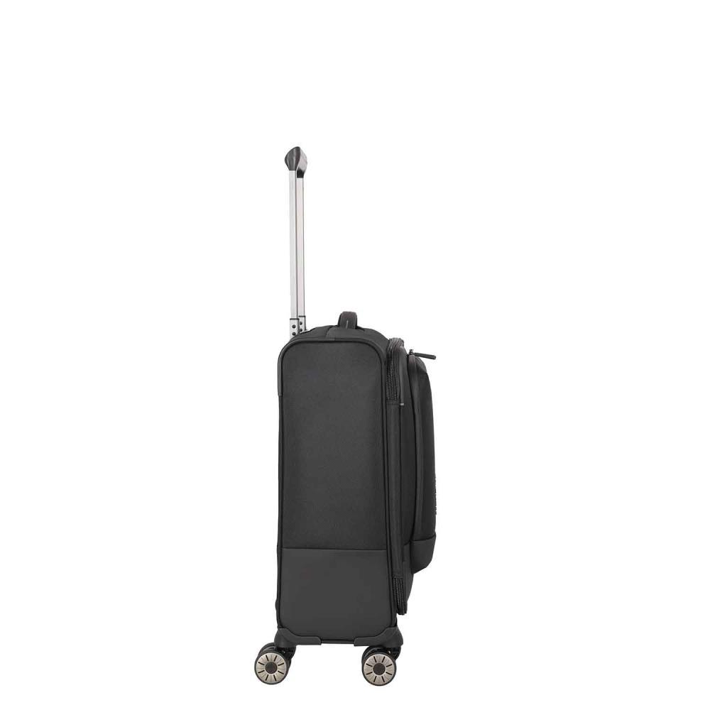 Travelite Crosslite Schwarz 4-Doppelrollen Trolley S 55 cm