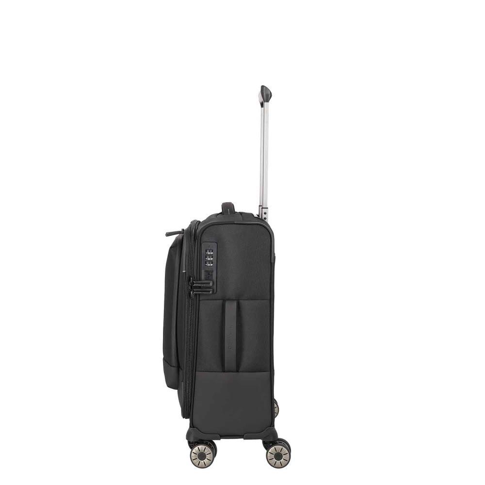 Travelite Crosslite Schwarz 4-Doppelrollen Trolley S 55 cm