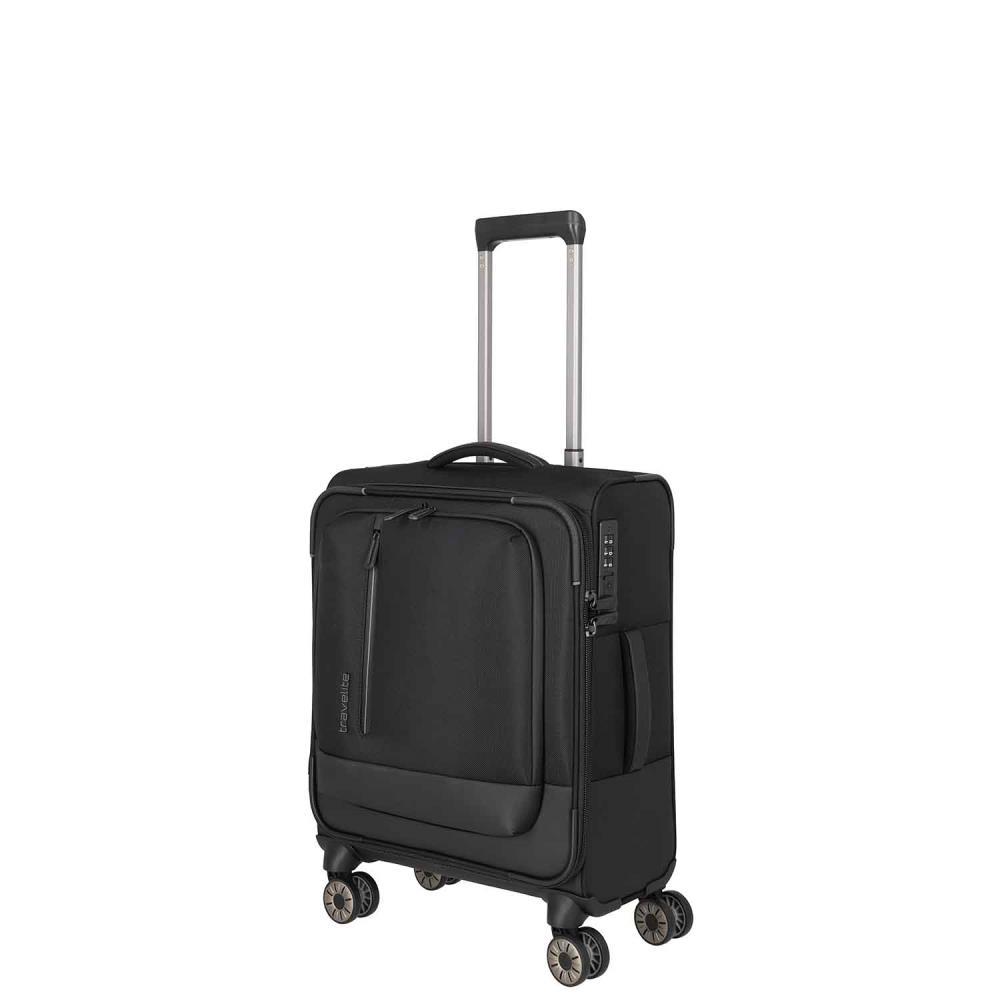 Travelite Crosslite Schwarz 4-Doppelrollen Trolley S 55 cm