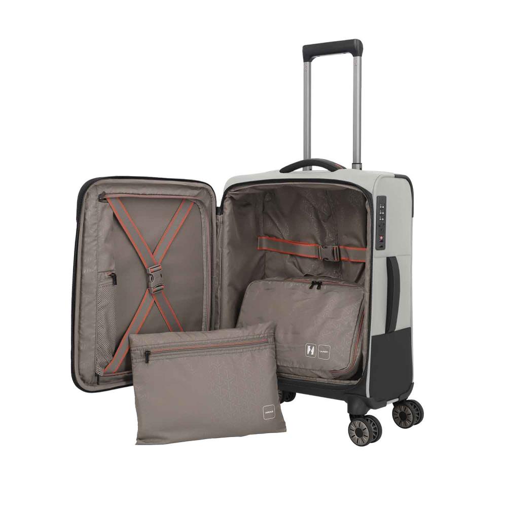 Travelite Crosslite Natur 4-Doppelrollen Trolley S 55 cm