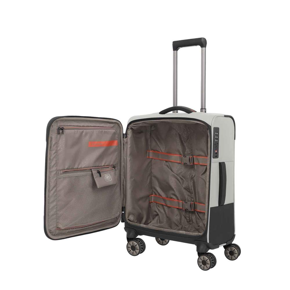 Travelite Crosslite Natur 4-Doppelrollen Trolley S 55 cm