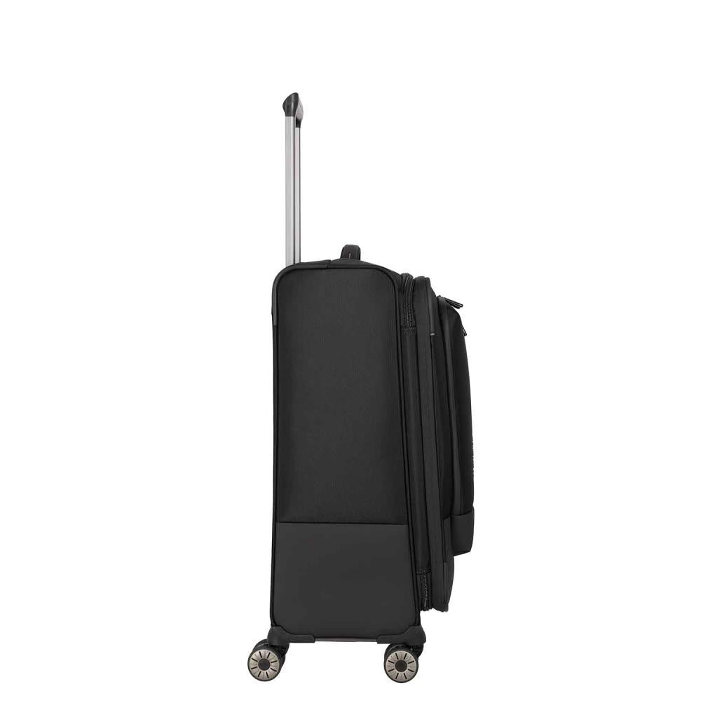 Travelite Crosslite Schwarz 4-Doppelrollen Trolley M 66 cm