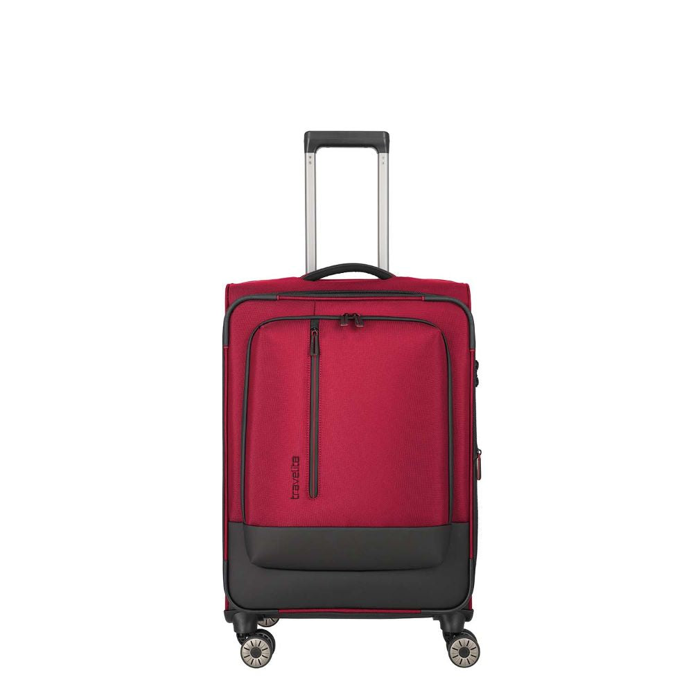 Travelite Crosslite Rot 4-Doppelrollen Trolley M 66 cm