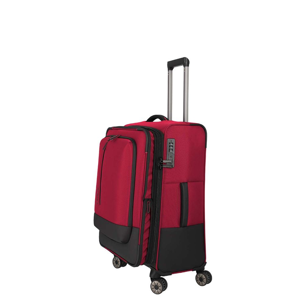 Travelite Crosslite Rot 4-Doppelrollen Trolley M 66 cm