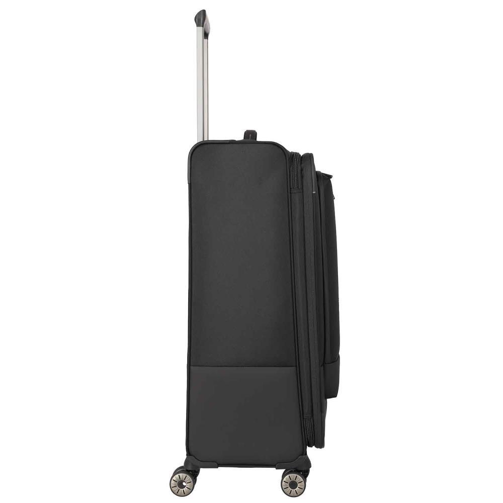 Travelite Crosslite Schwarz 4-Doppelrollen Trolley L 77 cm