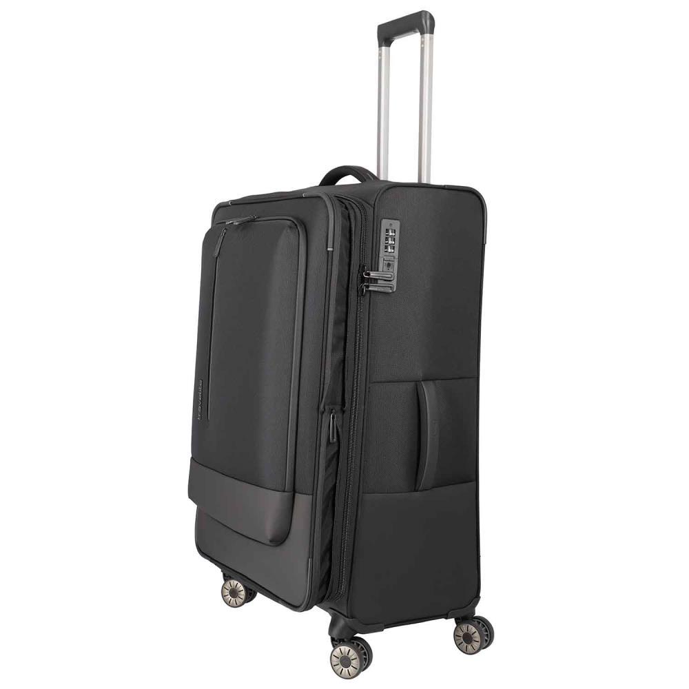 Travelite Crosslite Schwarz 4-Doppelrollen Trolley L 77 cm