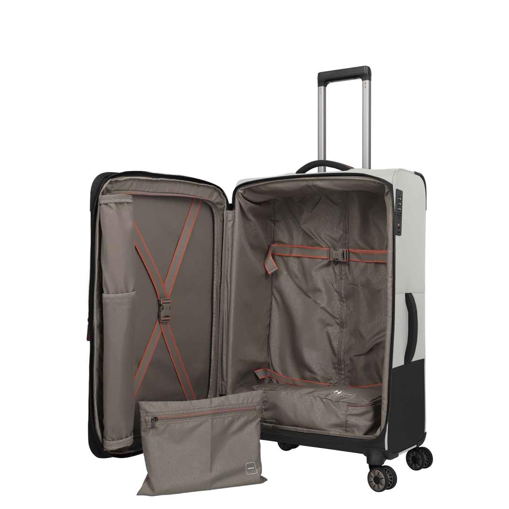 Travelite Crosslite Natur 4-Doppelrollen Trolley L 77 cm