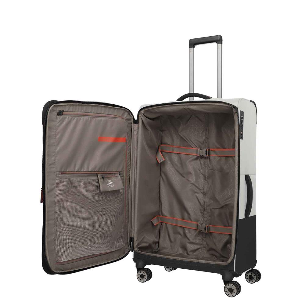 Travelite Crosslite Natur 4-Doppelrollen Trolley L 77 cm