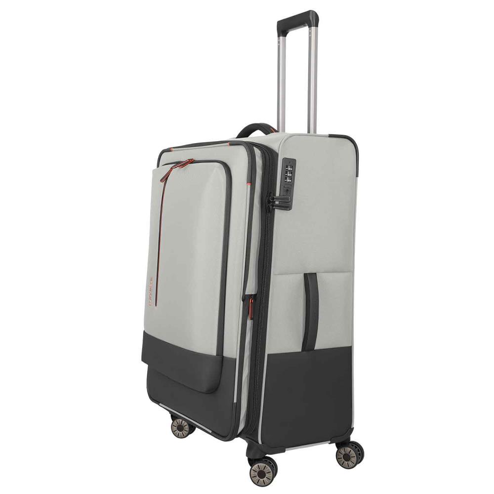 Travelite Crosslite Natur 4-Doppelrollen Trolley L 77 cm