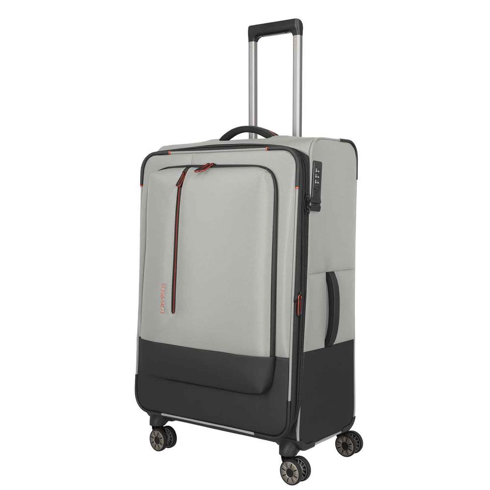 Travelite Crosslite Natur 4-Doppelrollen Trolley L 77 cm