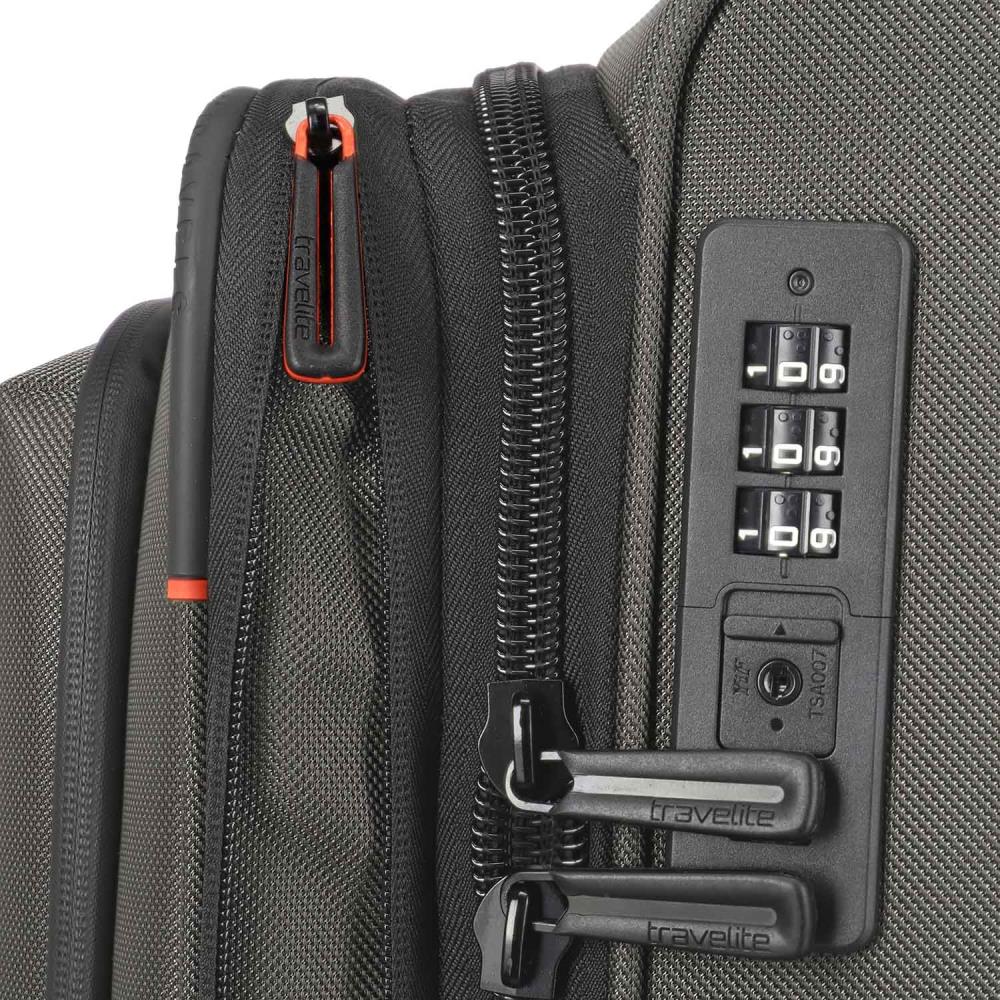 Travelite Crosslite Oliv 4-Doppelrollen Trolley L 77 cm