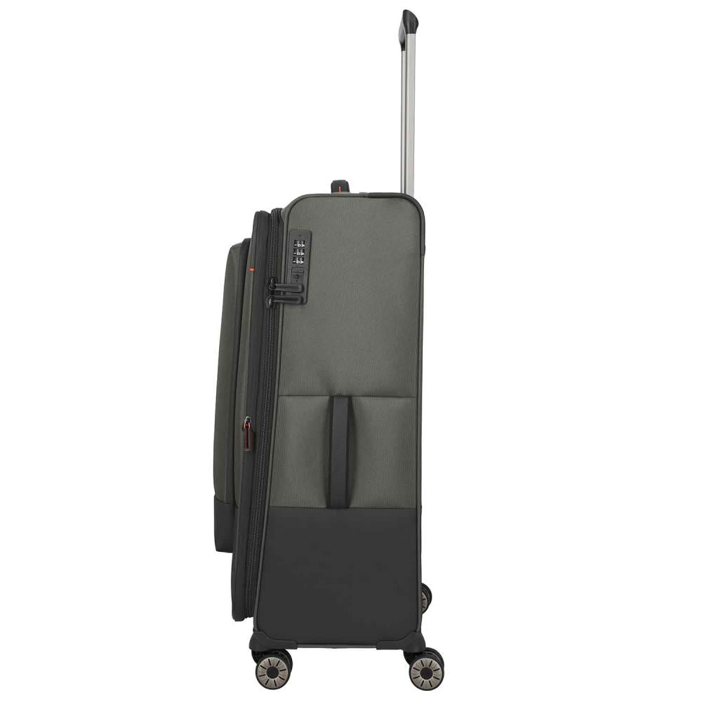 Travelite Crosslite Oliv 4-Doppelrollen Trolley L 77 cm