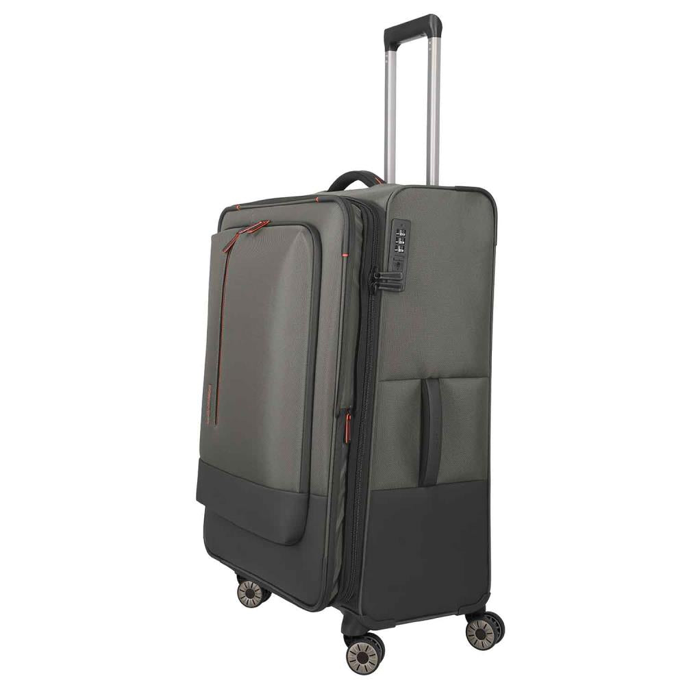 Travelite Crosslite Oliv 4-Doppelrollen Trolley L 77 cm