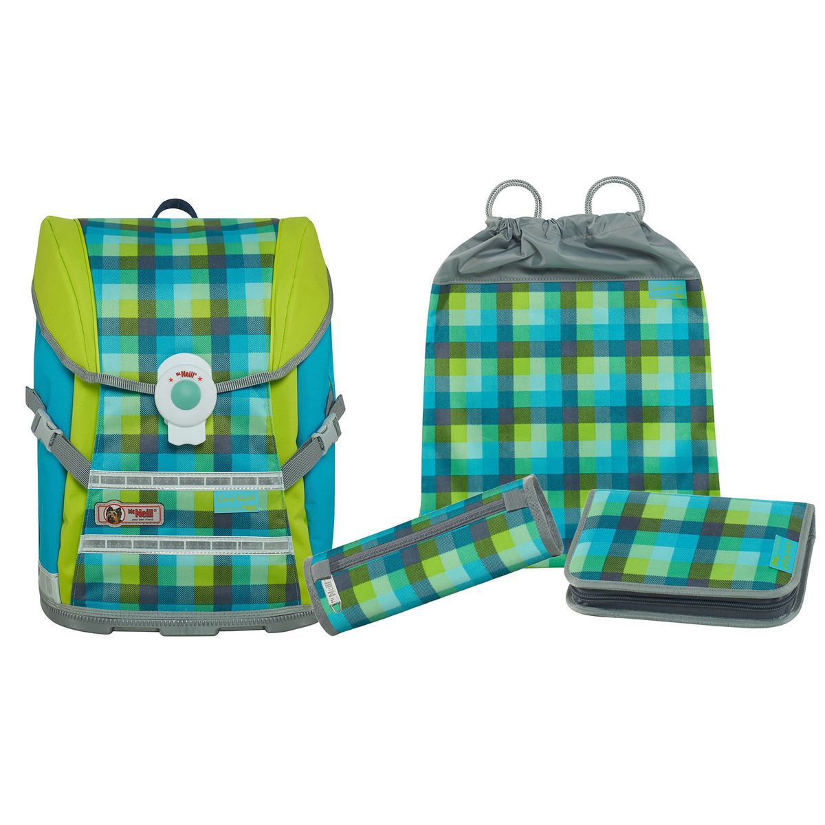 McNeill ERGO Light Move Street-Line Caro Light Schulranzen Set 4tlg.
