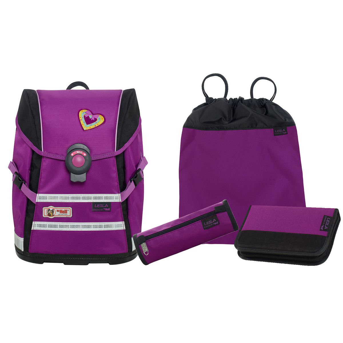 McNeill ERGO Light Move Leila Street-Line Schulranzen Set 4tlg.